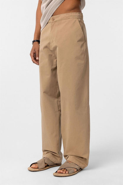 Yıkamalı Gabardin Baggy Pantolon