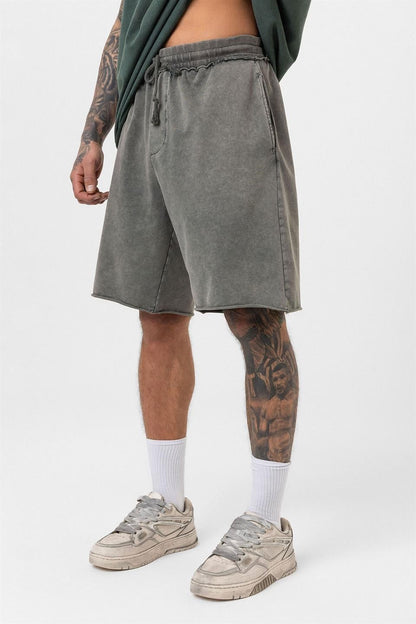 Yıkamalı Oversize Şort