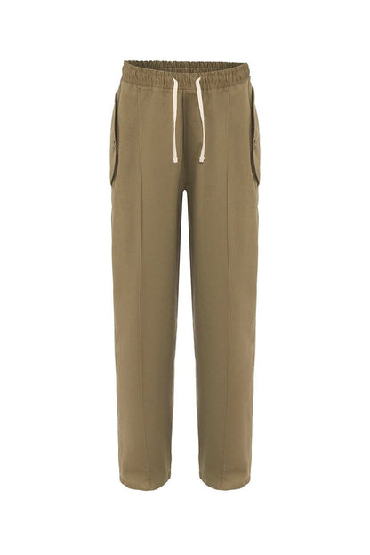 Bağcıklı Baggy Gabardin Pantolon