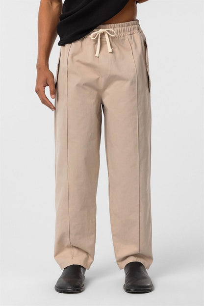 Bağcıklı Baggy Gabardin Pantolon