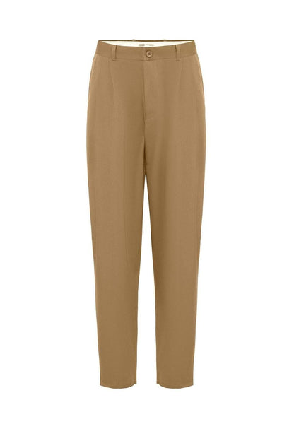 Baggy Fit Pileli Kumaş Pantolon