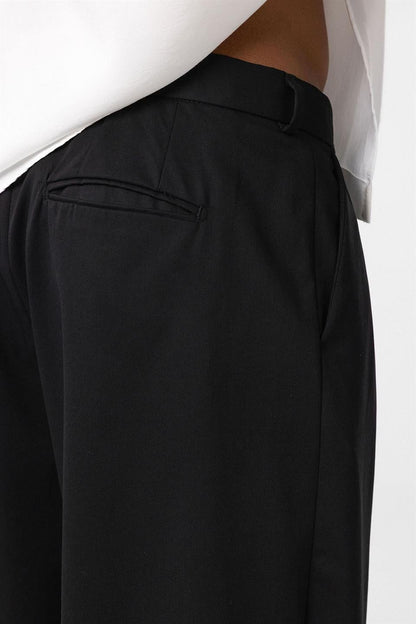 Baggy Fit Pileli Kumaş Pantolon