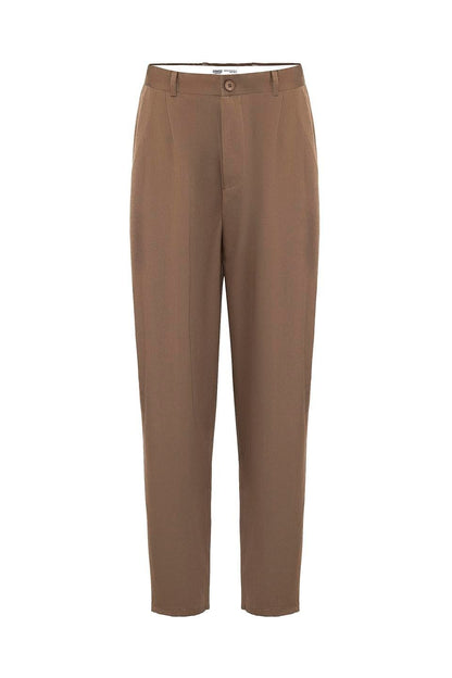 Baggy Fit Pileli Kumaş Pantolon