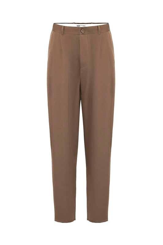 Baggy Fit Pileli Kumaş Pantolon