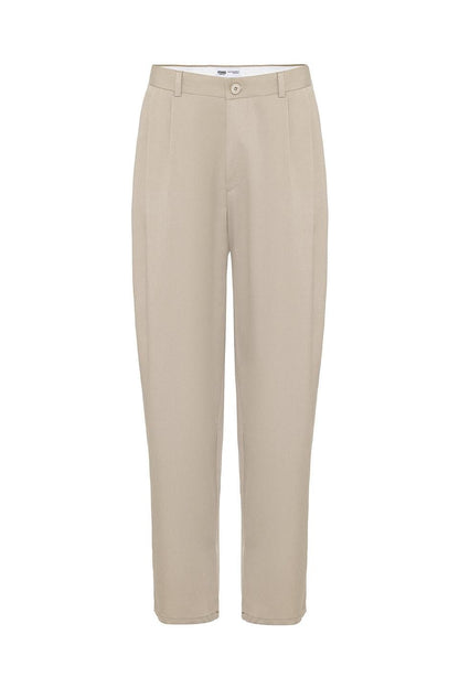 Baggy Fit Pileli Kumaş Pantolon