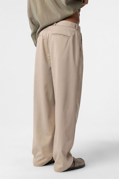 Baggy Fit Pileli Kumaş Pantolon