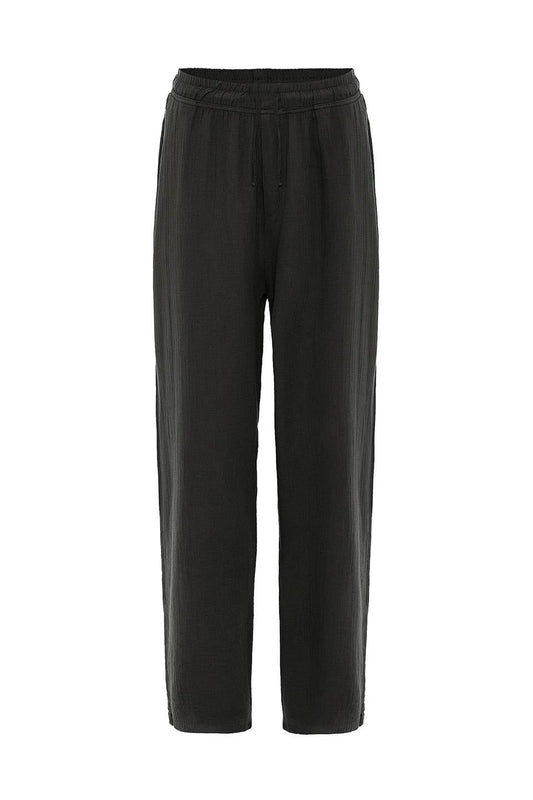 Baggy Fit Müslin Keten Pantolon
