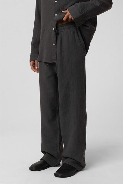Baggy Fit Müslin Keten Pantolon