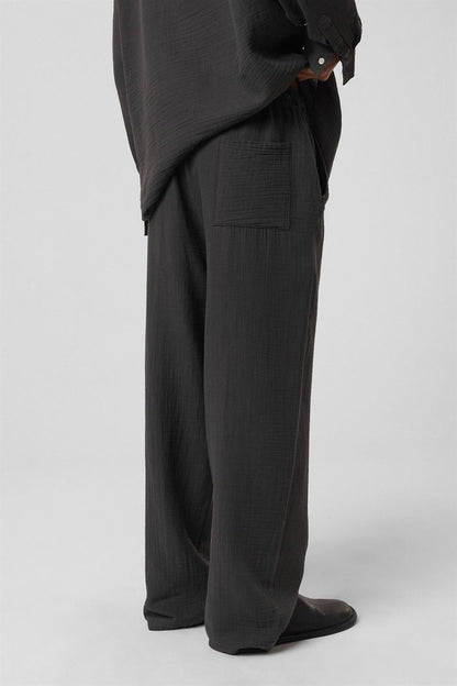Baggy Fit Müslin Keten Pantolon