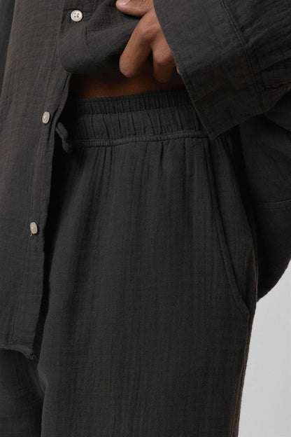 Baggy Fit Müslin Keten Pantolon