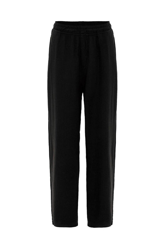Baggy Fit Müslin Keten Pantolon