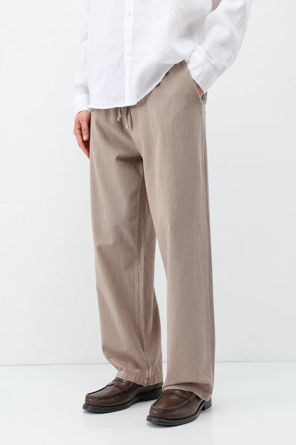 Bel Lastikli Baggy Fit Keten Pantolon