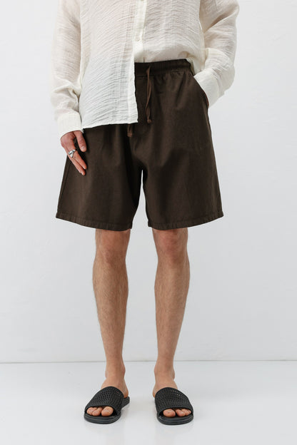 Oversize Keten Şort