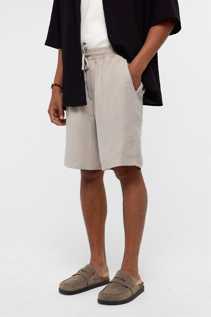 Oversize Modal Kumaş Bermuda Şort
