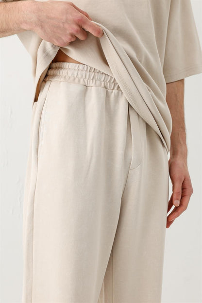Baggy Fit Yıkamalı Eşofman Alt