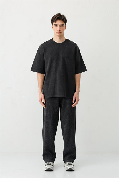 Baggy Fit Yıkamalı Eşofman Alt