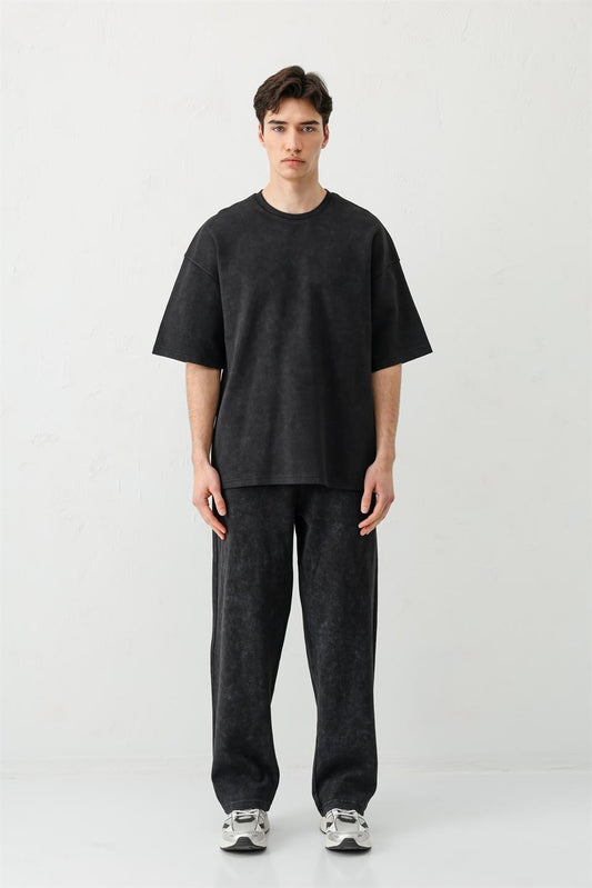 Baggy Fit Yıkamalı Eşofman Alt