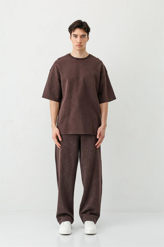 Baggy Fit Yıkamalı Eşofman Alt