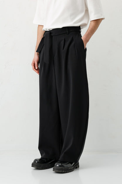 Barrel Fit Tailored Fit Kemerli Pantolon