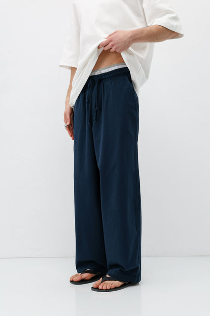 Super Baggy Fit Keten Pantolon