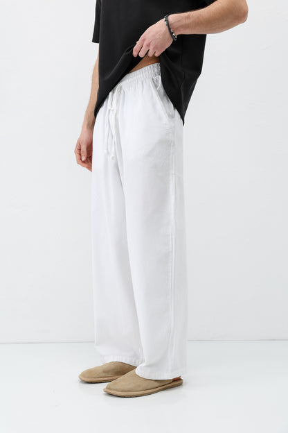 Super Baggy Fit Keten Pantolon