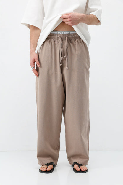 Super Baggy Fit Keten Pantolon
