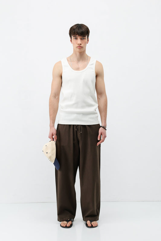 Super Baggy Fit Keten Pantolon