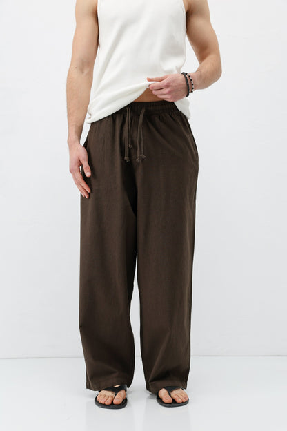 Super Baggy Fit Keten Pantolon