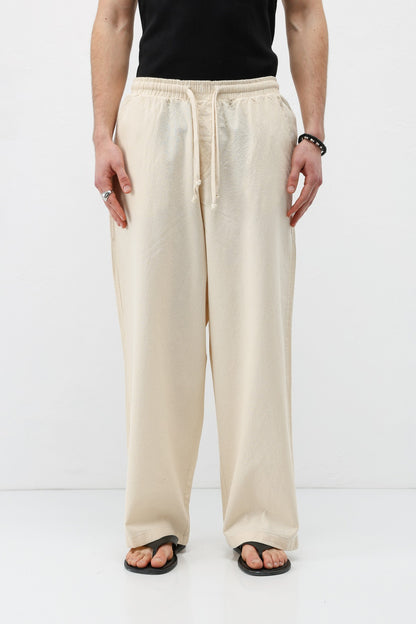 Super Baggy Fit Keten Pantolon
