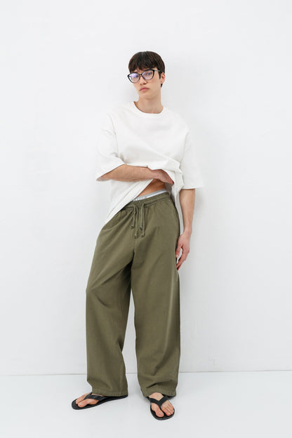 Super Baggy Fit Keten Pantolon