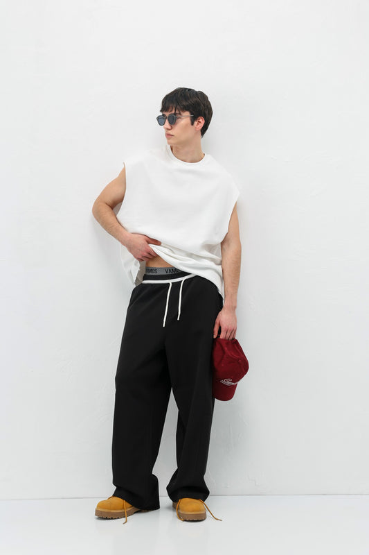 Bağcıklı Baggy Fit Eşofman Alt