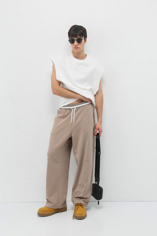 Bağcıklı Baggy Fit Eşofman Alt