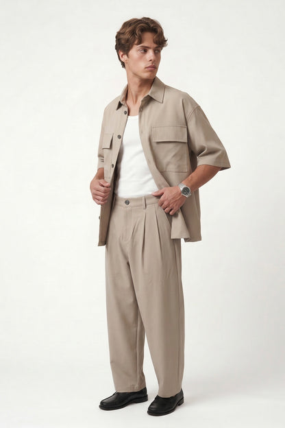 Süper Baggy Fit Esnek Kumaş Pantolon