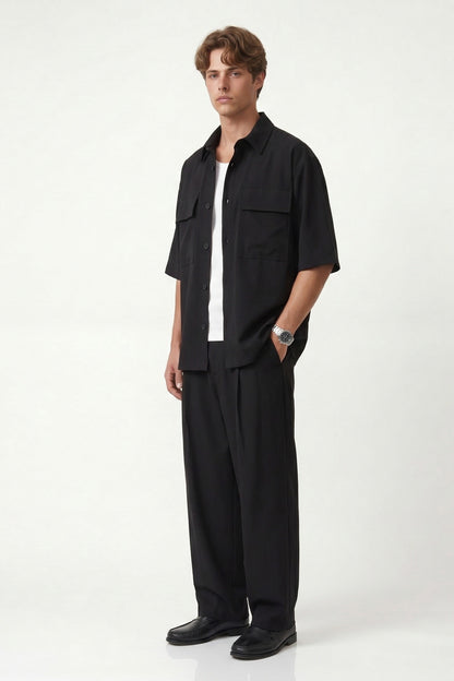 Süper Baggy Fit Esnek Kumaş Pantolon