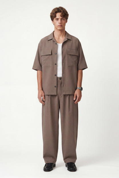 Süper Baggy Fit Esnek Kumaş Pantolon