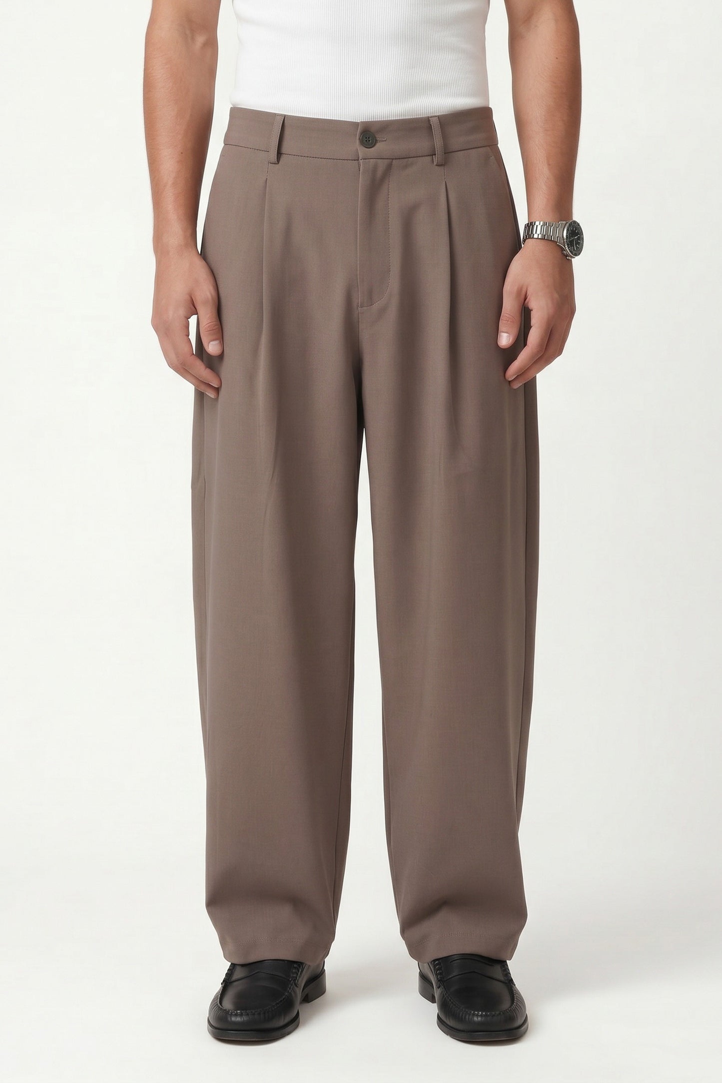 Süper Baggy Fit Esnek Kumaş Pantolon