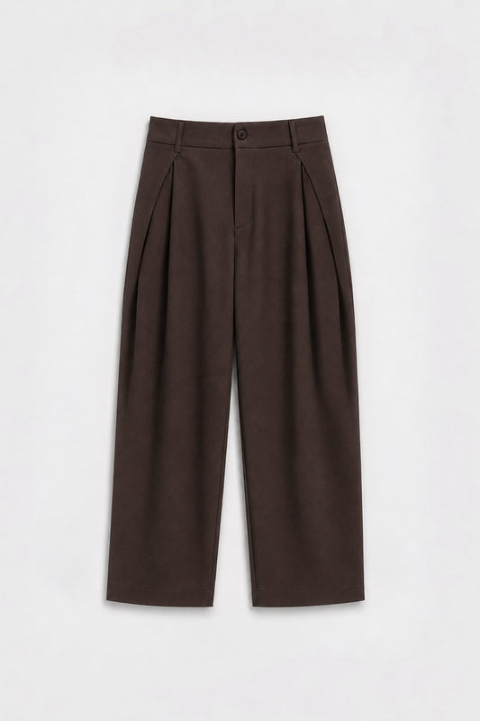 Barrel Fit Kumaş Pantolon