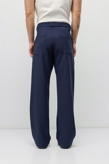 Yüksek Bel Relaxed Wide Leg Kumaş Pantolon