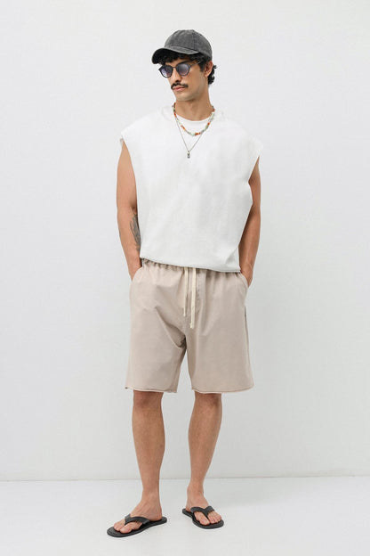Oversize Yıkamalı Şort