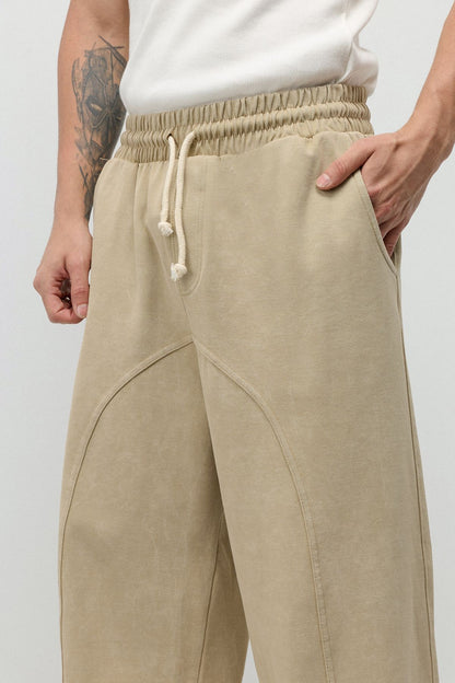 Dikiş Detaylı Yıkamalı Baggy Eşofman Alt