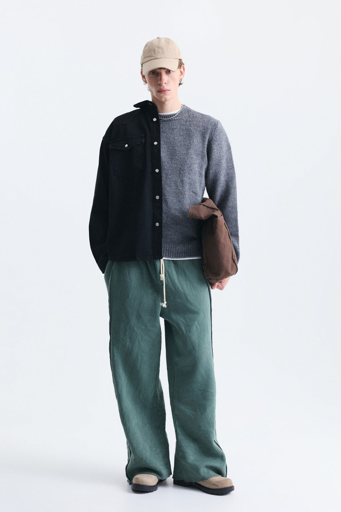 Super Baggy Şerit Detaylı Eşofman Altı