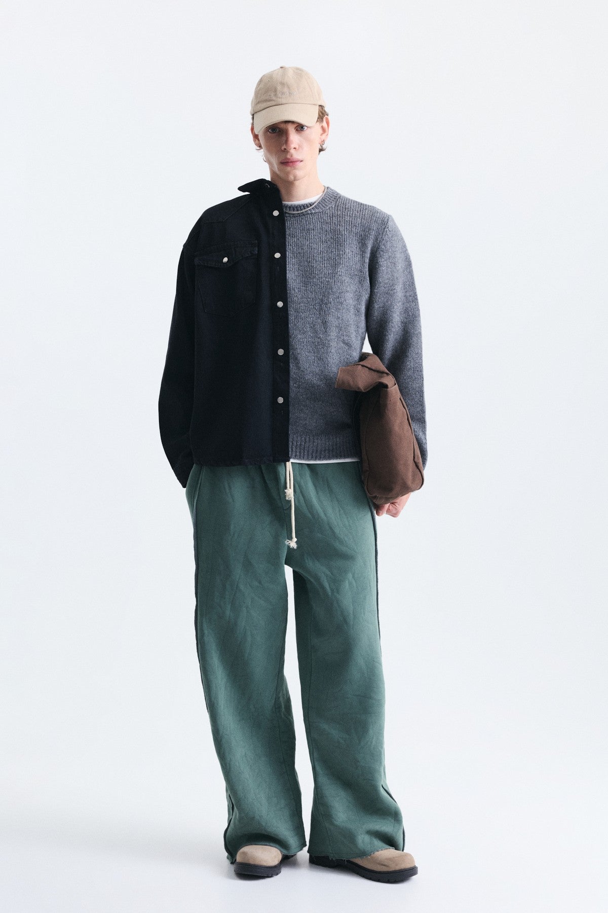 Super Baggy Şerit Detaylı Eşofman Altı