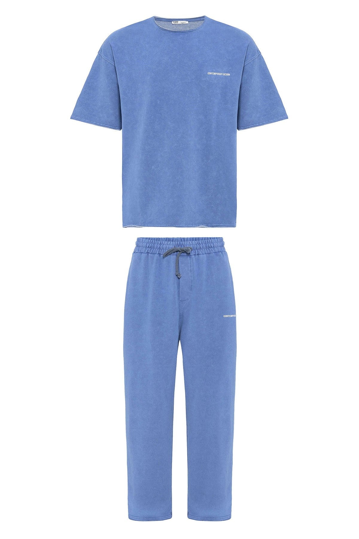 Yıkamalı Oversize Eşofman Takım Indigo