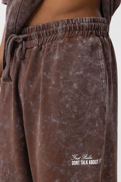 Yıkamalı Oversize Arka Baskılı Eşofman Takım
