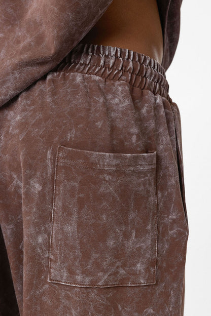 Yıkamalı Oversize Arka Baskılı Eşofman Takım