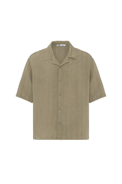 Oversize Modal Kumaş Şort Gömlek Takım