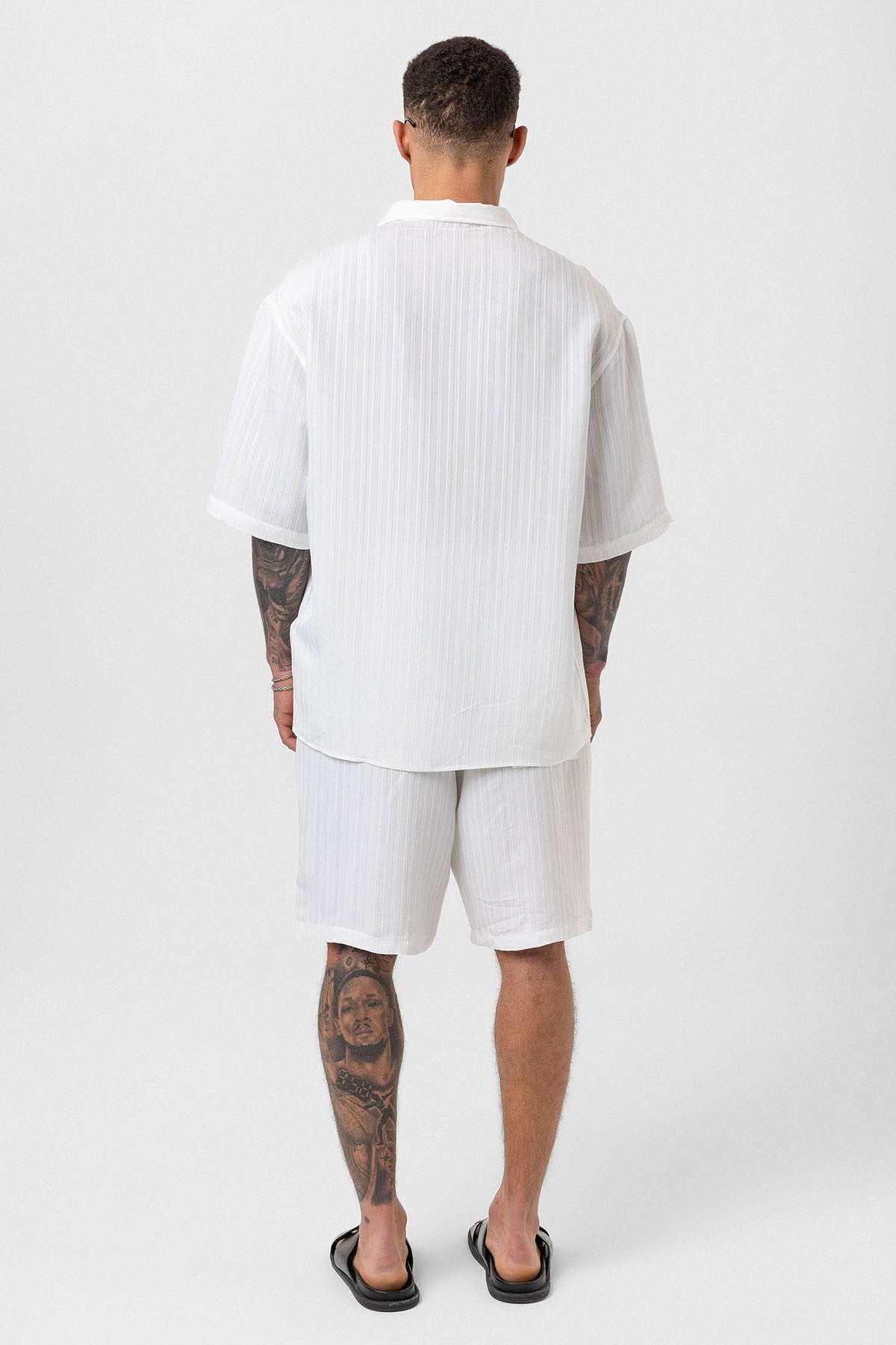 Oversize Modal Kumaş Şort Gömlek Takım