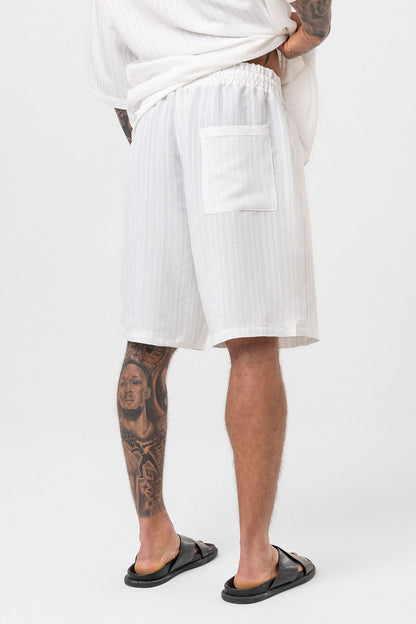 Oversize Modal Kumaş Şort Gömlek Takım