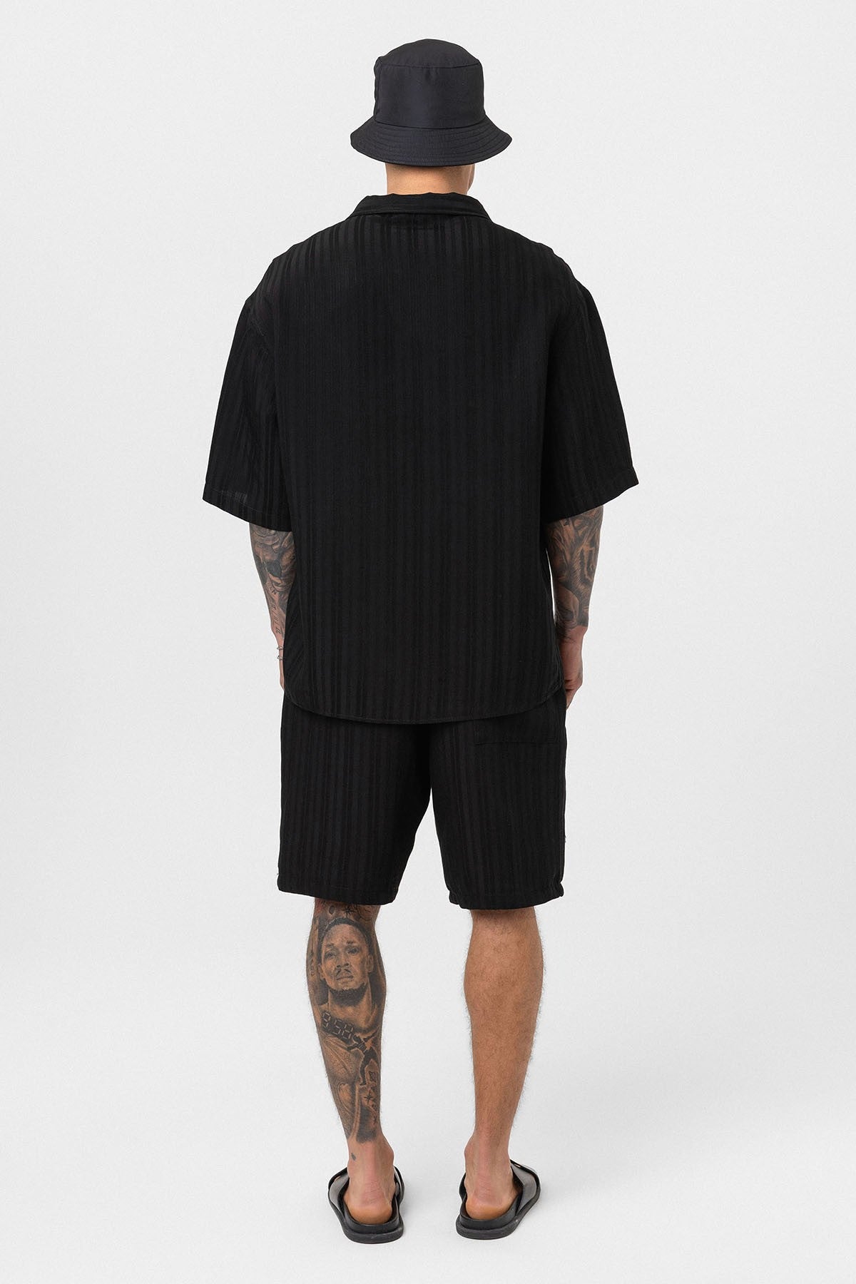 Oversize Modal Kumaş Şort Gömlek Takım
