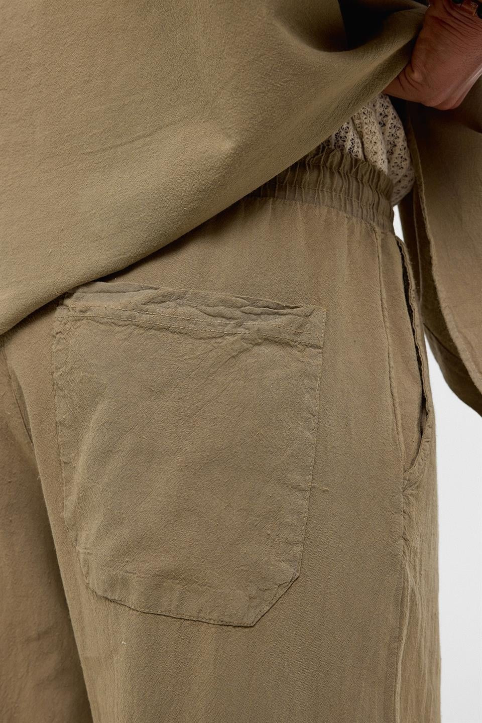 Basic Oversize Keten Takım Haki